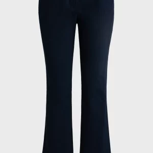 FLARED TROUSERS IN BRUSHED STRETCH COTTON